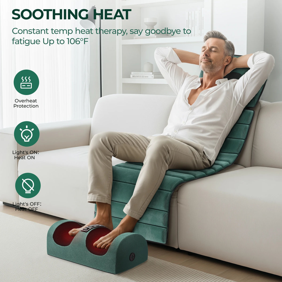 Full Body Massage Mat With Heat And Detachable Massager Pad