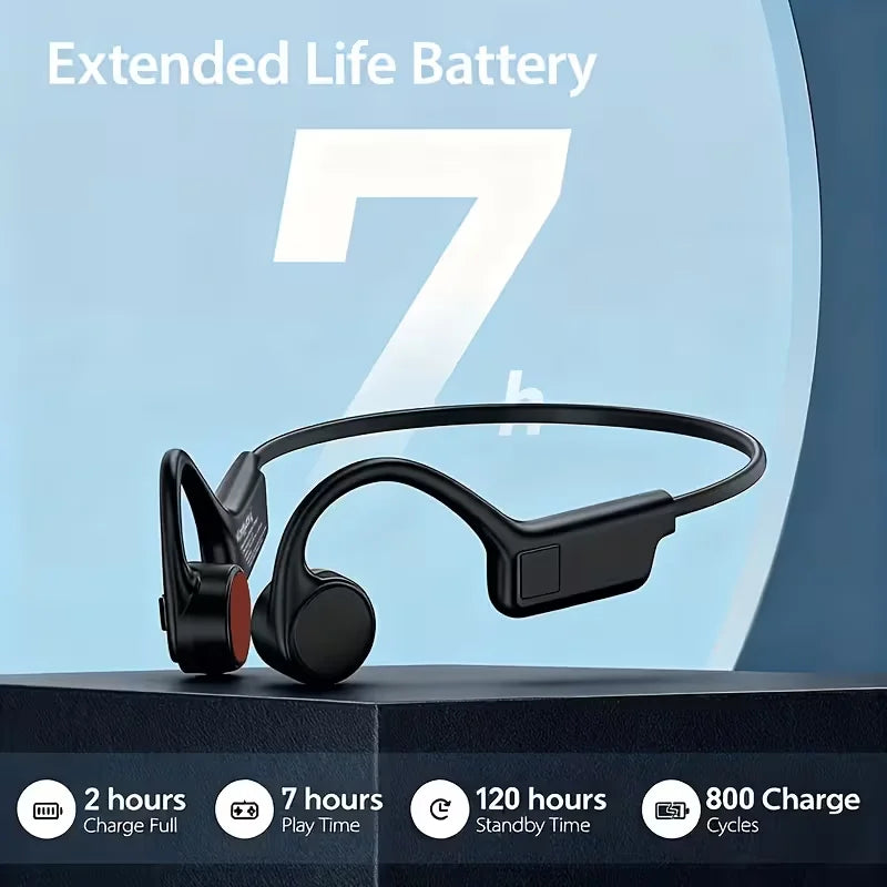 Wireless Bone Conduction Headphones With Microphone And Bluetooth 5.3