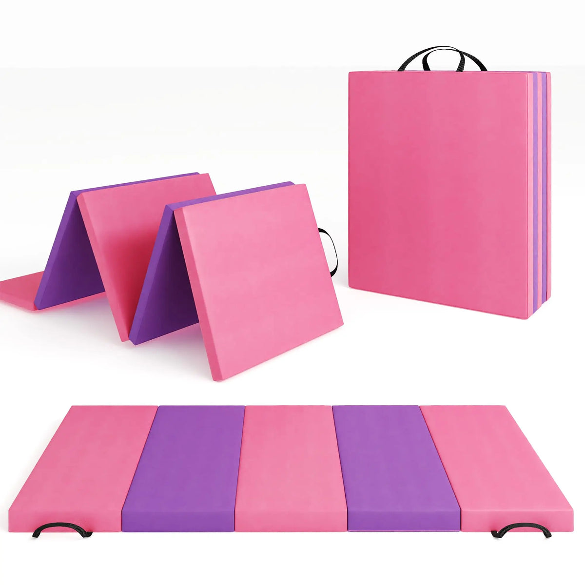 HiMISS Portable Folding Gymnastics Exercise Mat For Home Yoga Fitness