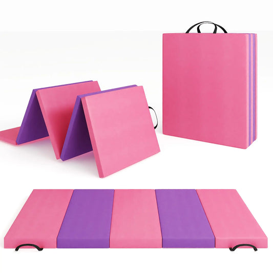 HiMISS Portable Folding Gymnastics Exercise Mat For Home Yoga Fitness