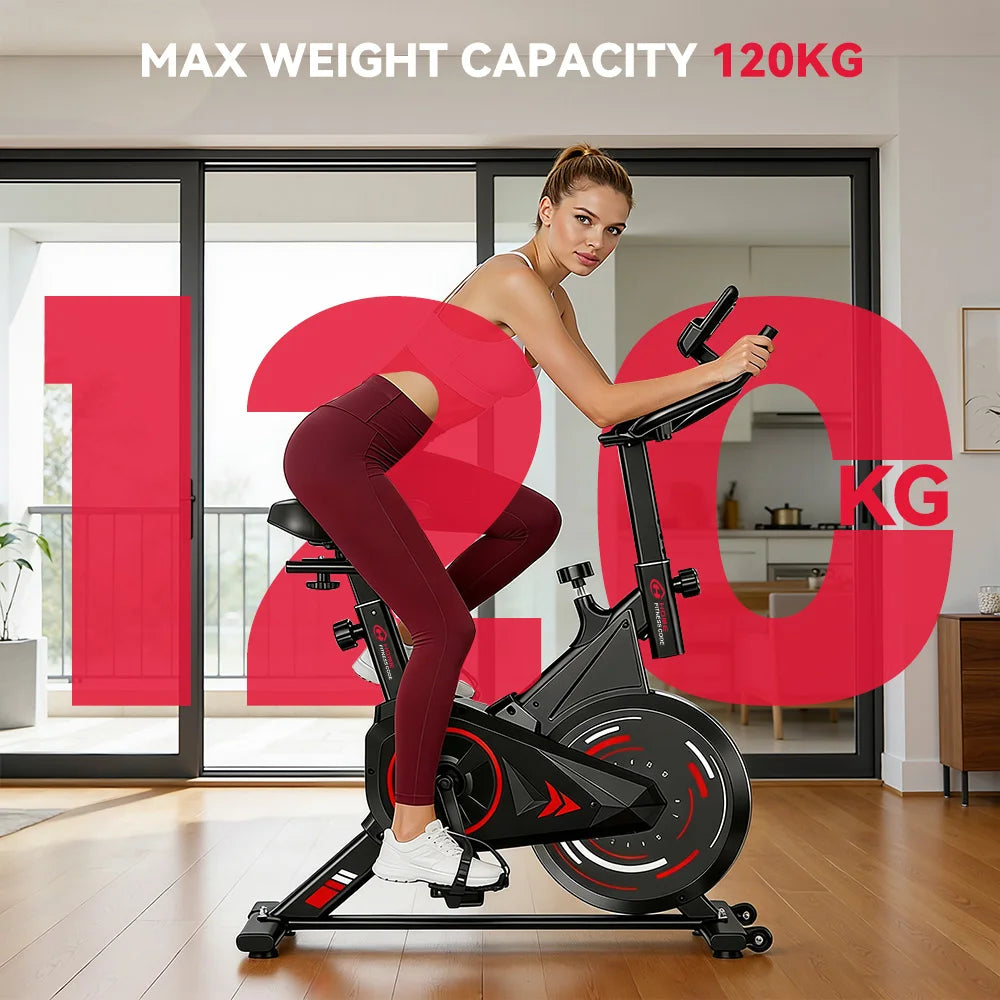 Botifly Folding Stationary Bike With LCD Display And Steel Frame