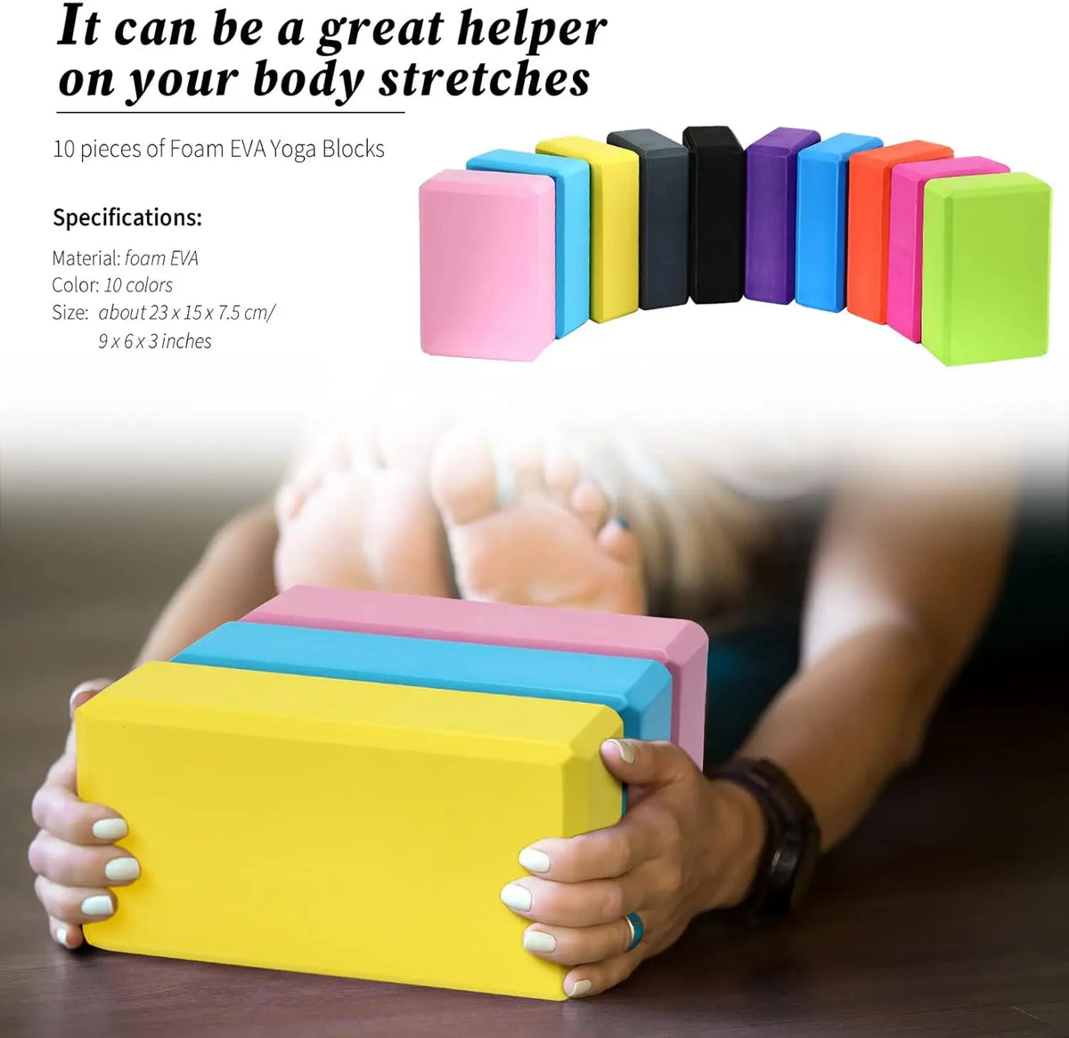 Premium EVA Foam Yoga Blocks for Pilates and Meditation