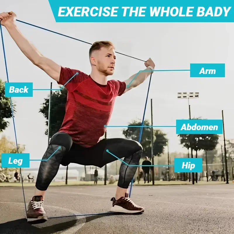 TPE Exercise Resistance Bands For Strength Training And Yoga