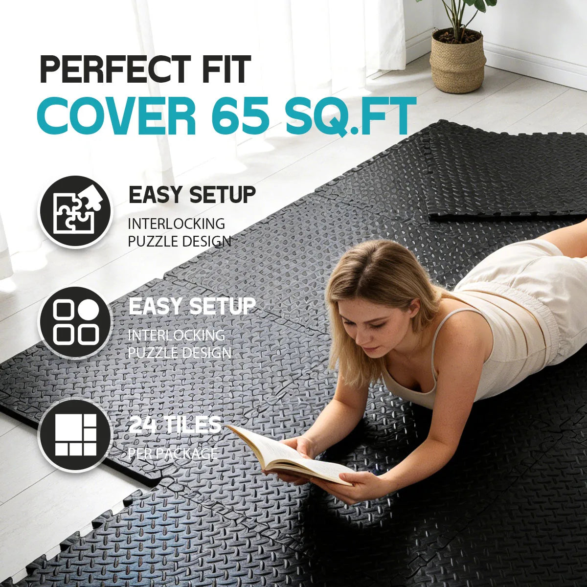 Eva Interlocking Foam Exercise Mat For Home Gym Flooring