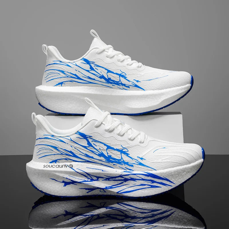 Breathable Lightweight Running Sneakers With Carbon Plate