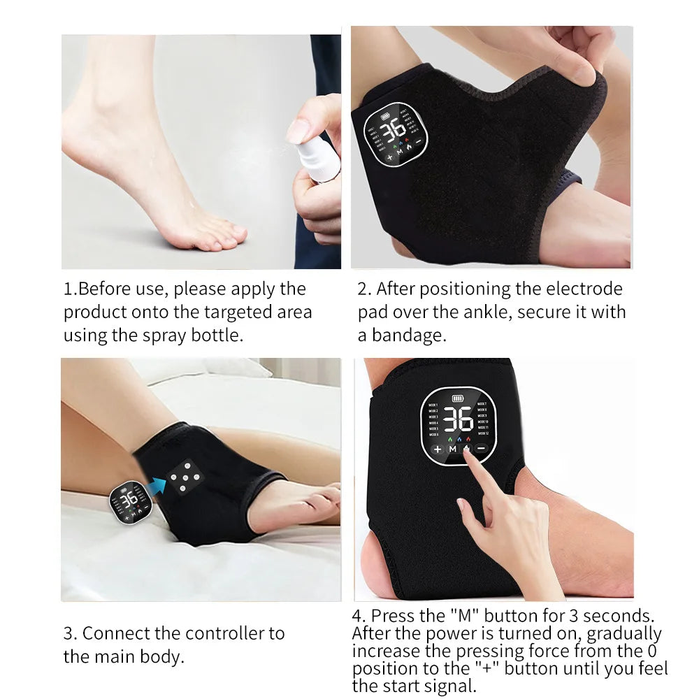 Rechargeable Heated Foot Massager With EMS Muscle Stimulator