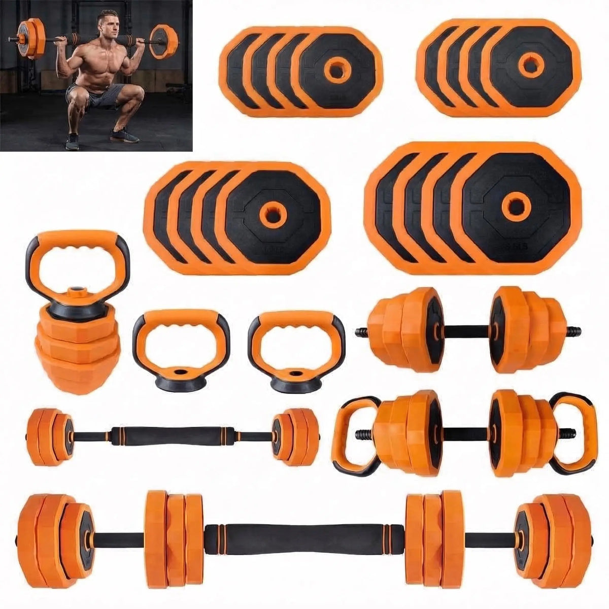 Adjustable Dumbbells 4 In 1 Home Gym Free Weight Set