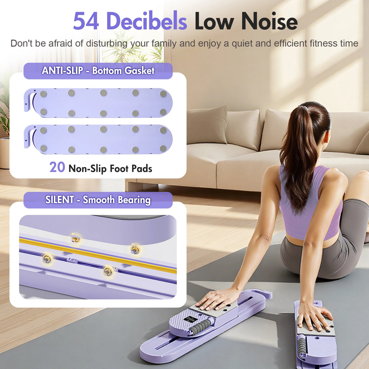 2in1 Split Ab Pilates Board Portable Core and Leg Trainer