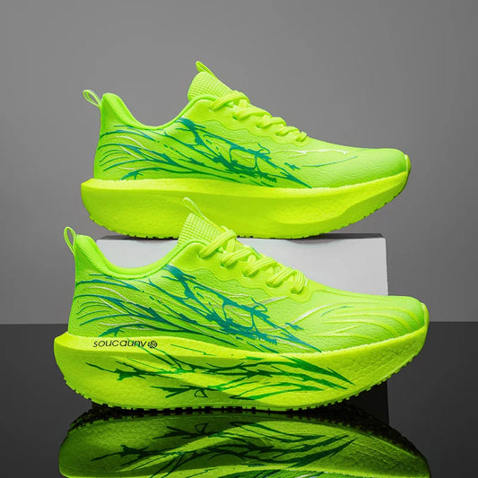 Breathable Lightweight Running Sneakers With Carbon Plate