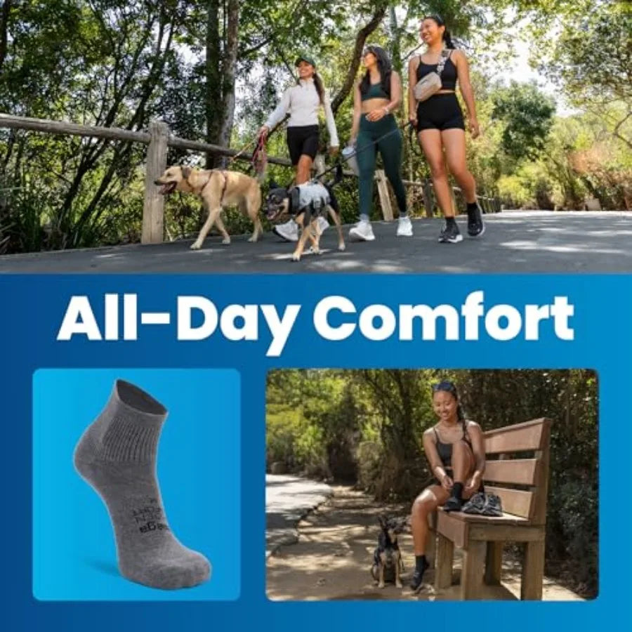 Hidden Comfort Quarter Performance Athletic Running Socks for Men and Women