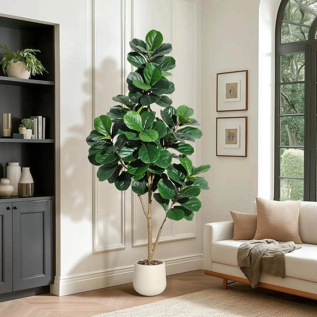 HiMISS Fiddle Leaf Fig Tree Artificial in Planter Pot Decor