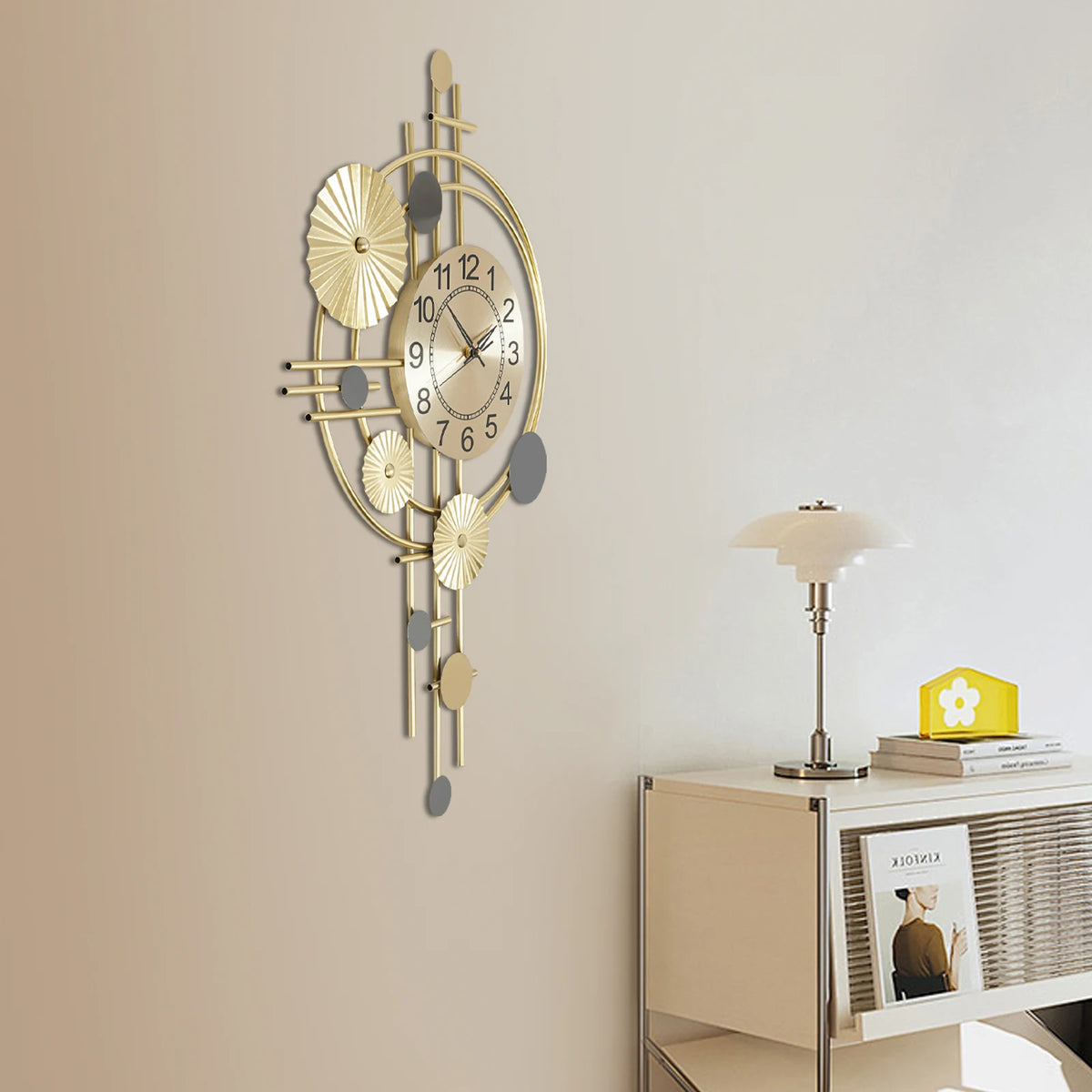 Decorative Wall Clock Silent Non Ticking For Living Room And Office Indoor Decor