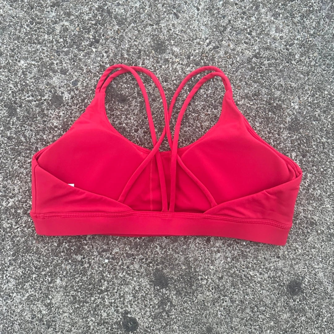 High Support Women Cross Back Sports Bra With Chest Pad