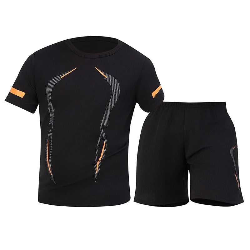 Men Breathable Quick Dry Mesh Sports T Shirt And Shorts