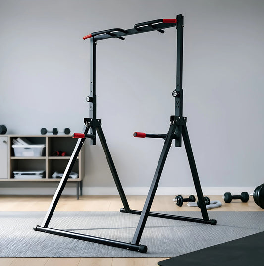 Adjustable Foldable Pull Up Bar With Parallel Training Station