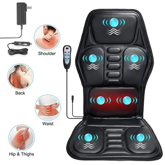 Homemassa Heated Massage Chair Pad With Nine Modes Pain Relief