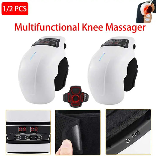 Cordless Knee Massager With Heating And Vibration 9 Gears
