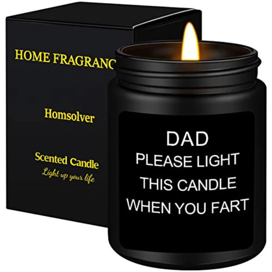 Gift for Dad, Fathers Day Christmas Birthday Dad Gifts from Daughter Son - Sandalwood Scented Candle 7OZ