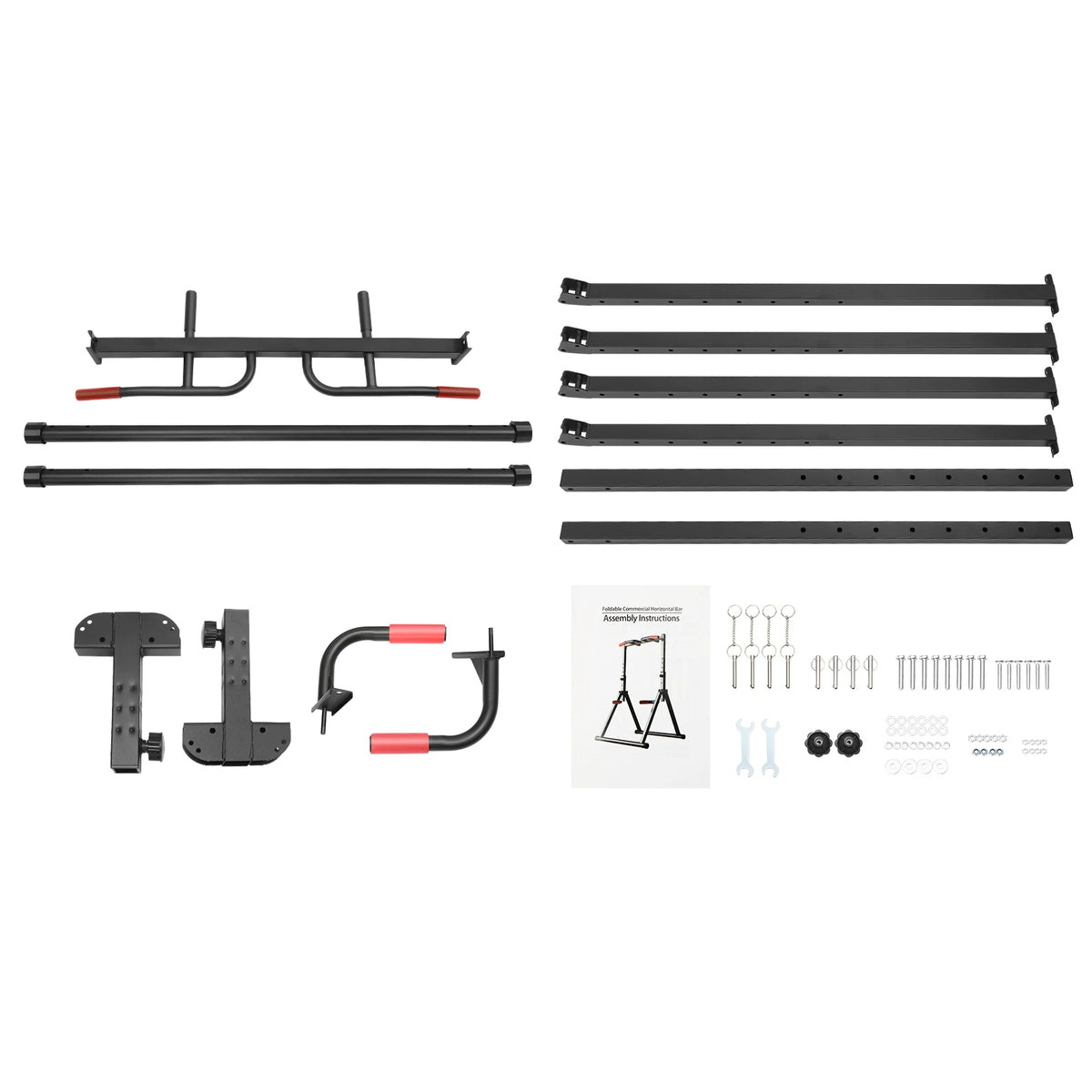 Adjustable Foldable Pull Up Bar With Parallel Training Station