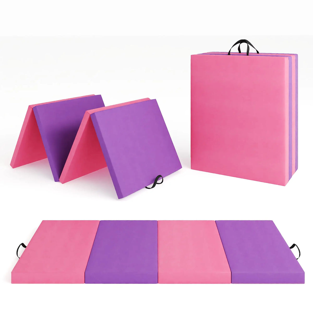 HiMISS Portable Folding Gymnastics Exercise Mat For Home Yoga Fitness