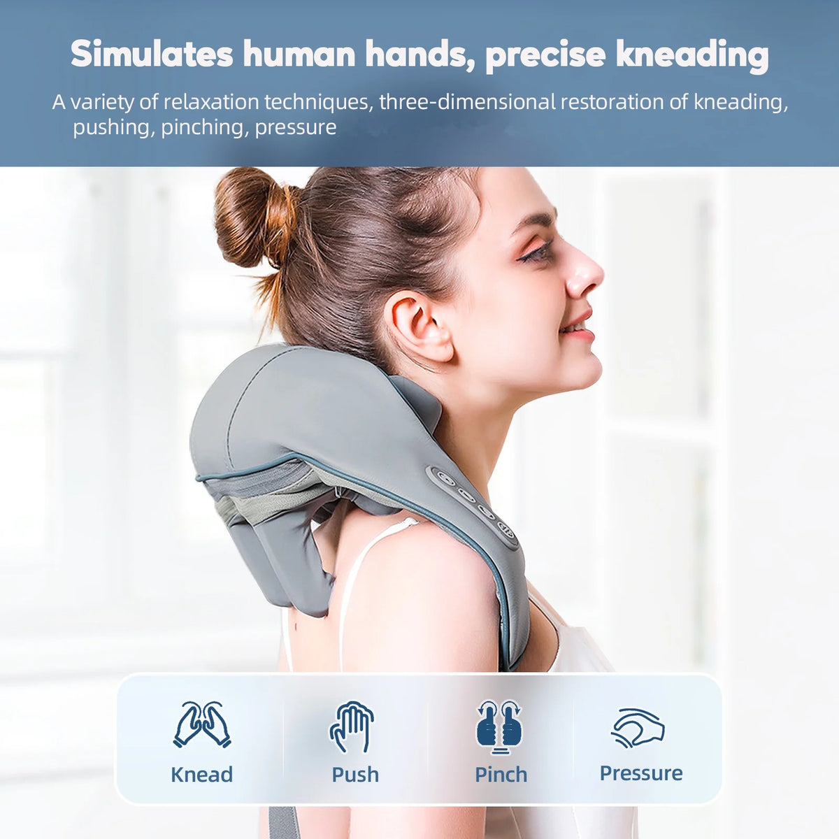 Foreverlily Wireless Neck and Shoulder Kneading Massage Shawl