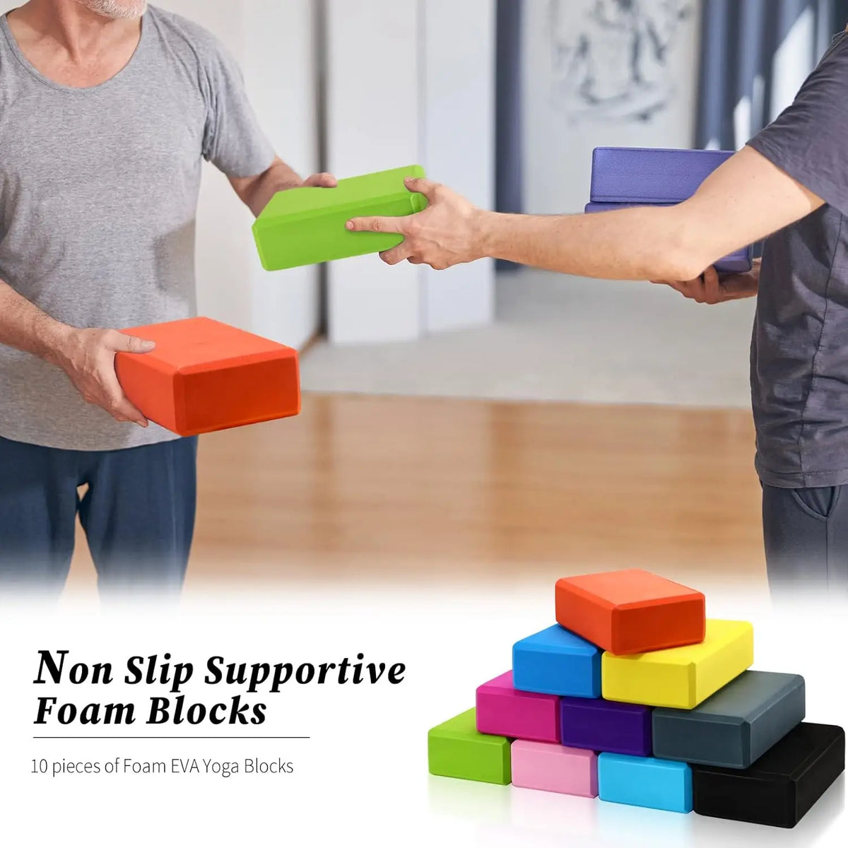 Premium EVA Foam Yoga Blocks for Pilates and Meditation