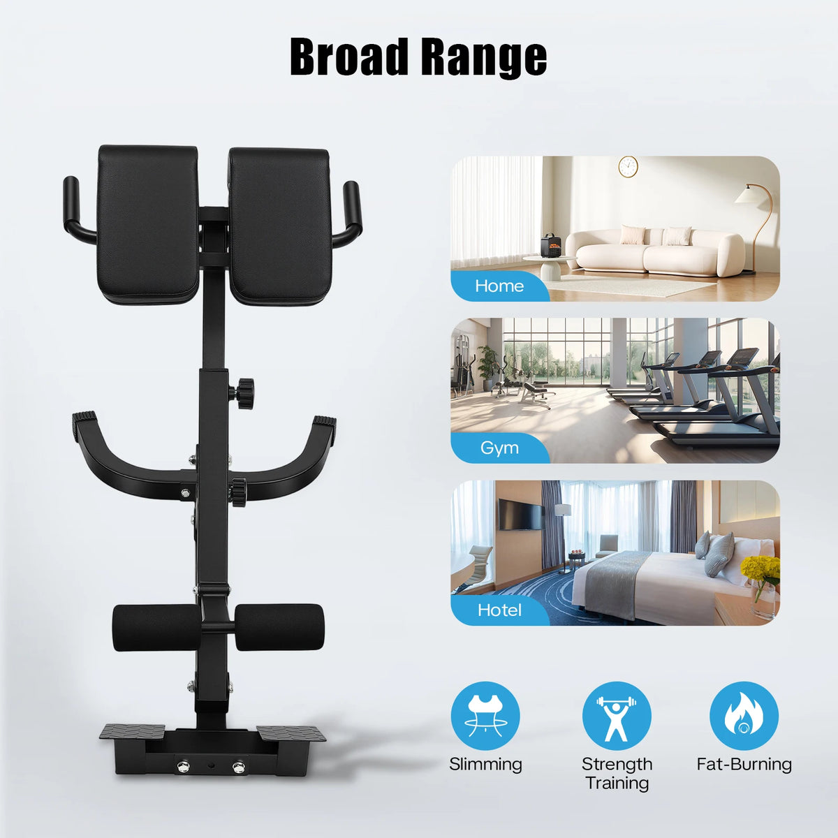 Roman Chair Back Extension Machine 330lbs For Abdominal Strength Training
