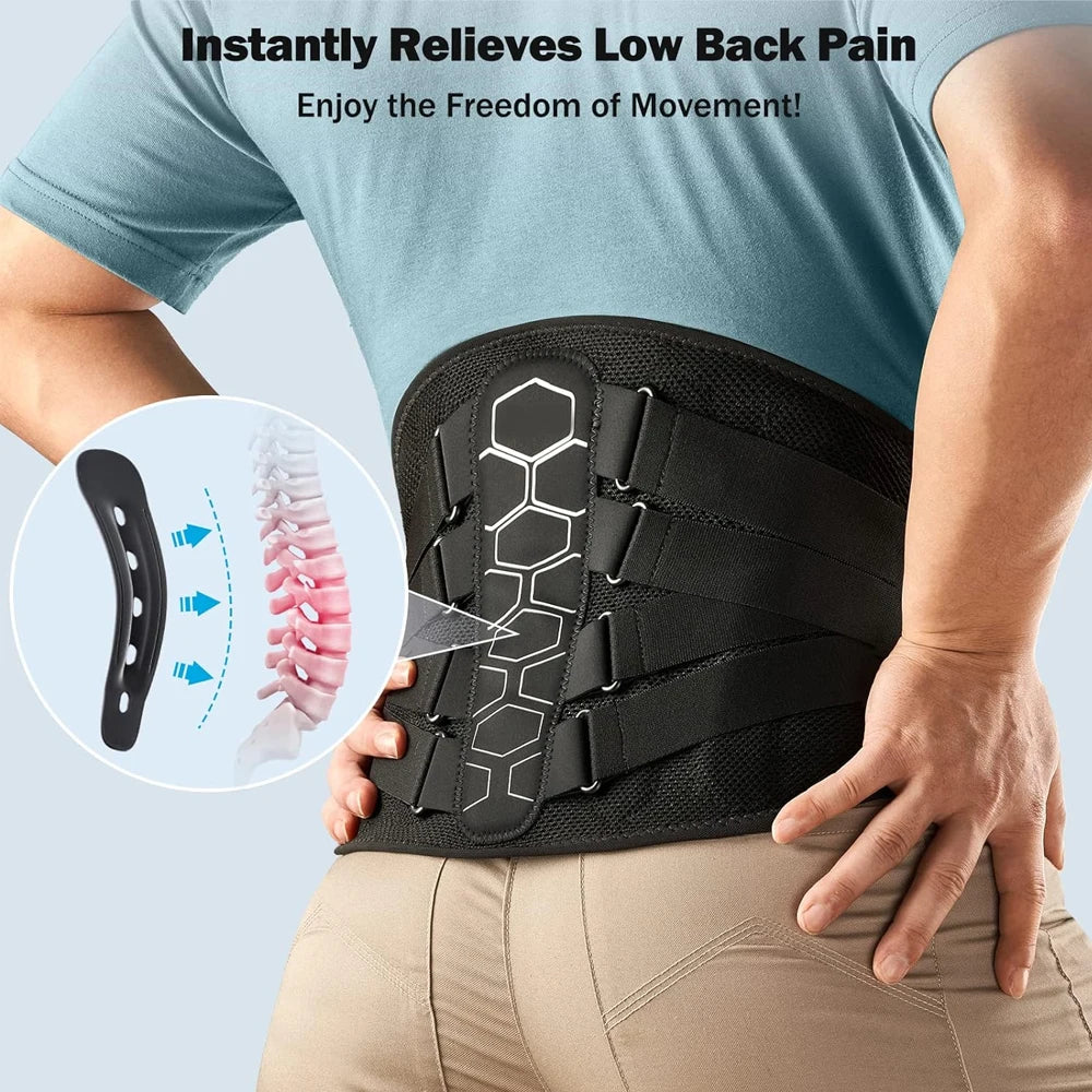 BQQQVV Breathable 3D Knit Lumbar Support Brace Belt