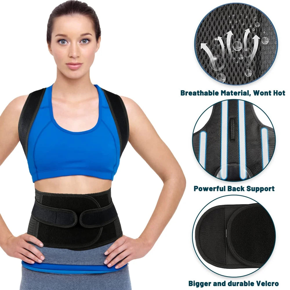 Kweepfull Adjustable Back Brace Posture Corrector For Back Support