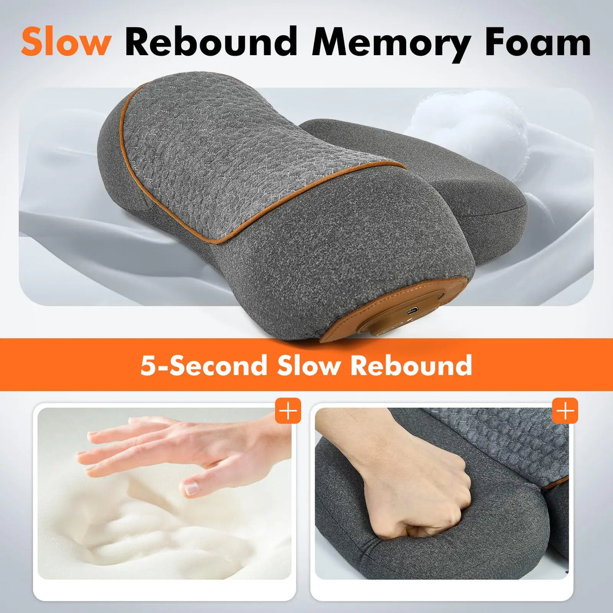 Paquin Heated Neck Massager Pillow With Traction And Shoulder Relief