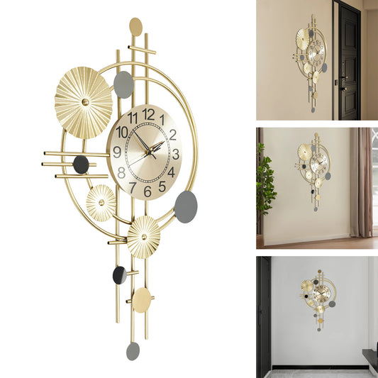 Decorative Wall Clock Silent Non Ticking For Living Room And Office Indoor Decor