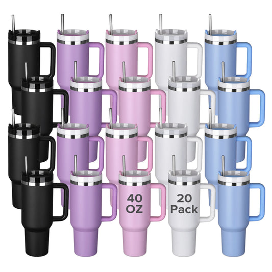 Fastsub Vacuum Insulated Stainless Steel Tumbler With Handle Straw