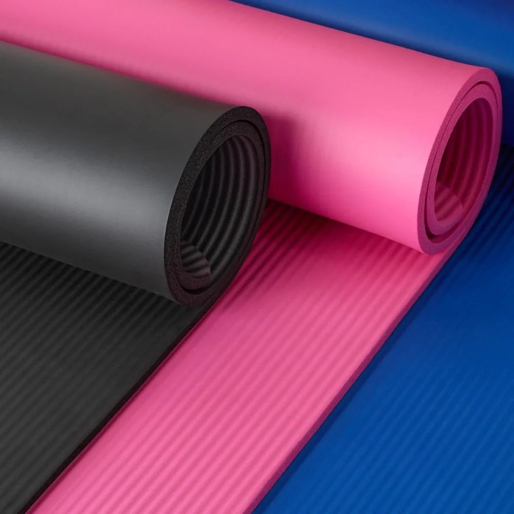 Non Slip Yoga Mat With Thick Cushioning And Carrying Strap