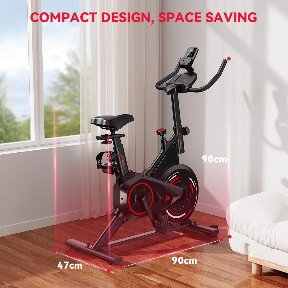 Botifly Folding Stationary Bike With LCD Display And Steel Frame
