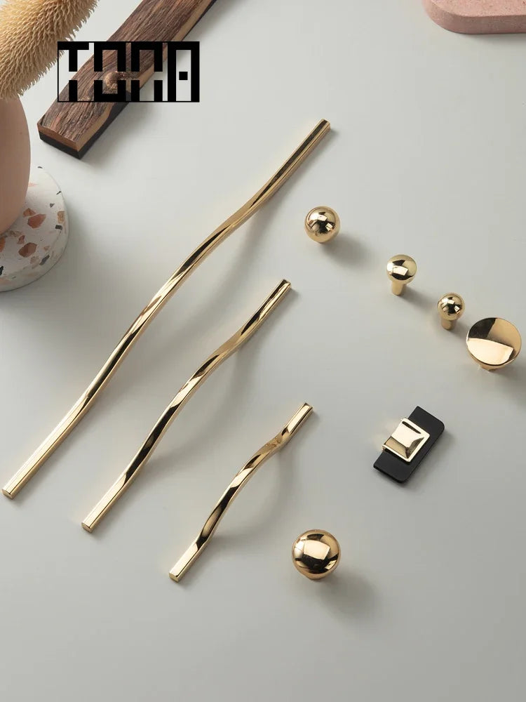 TONA Cabinet Handles And Knobs Set European Style Zinc Alloy