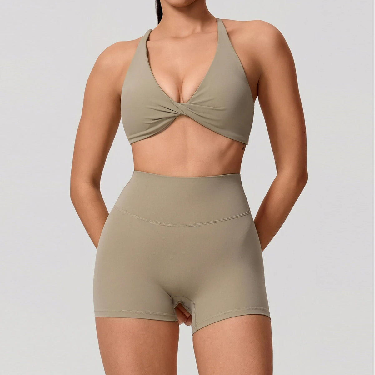 Hearuisavy Women Quick Dry Two Piece Yoga Fitness Athletic Set