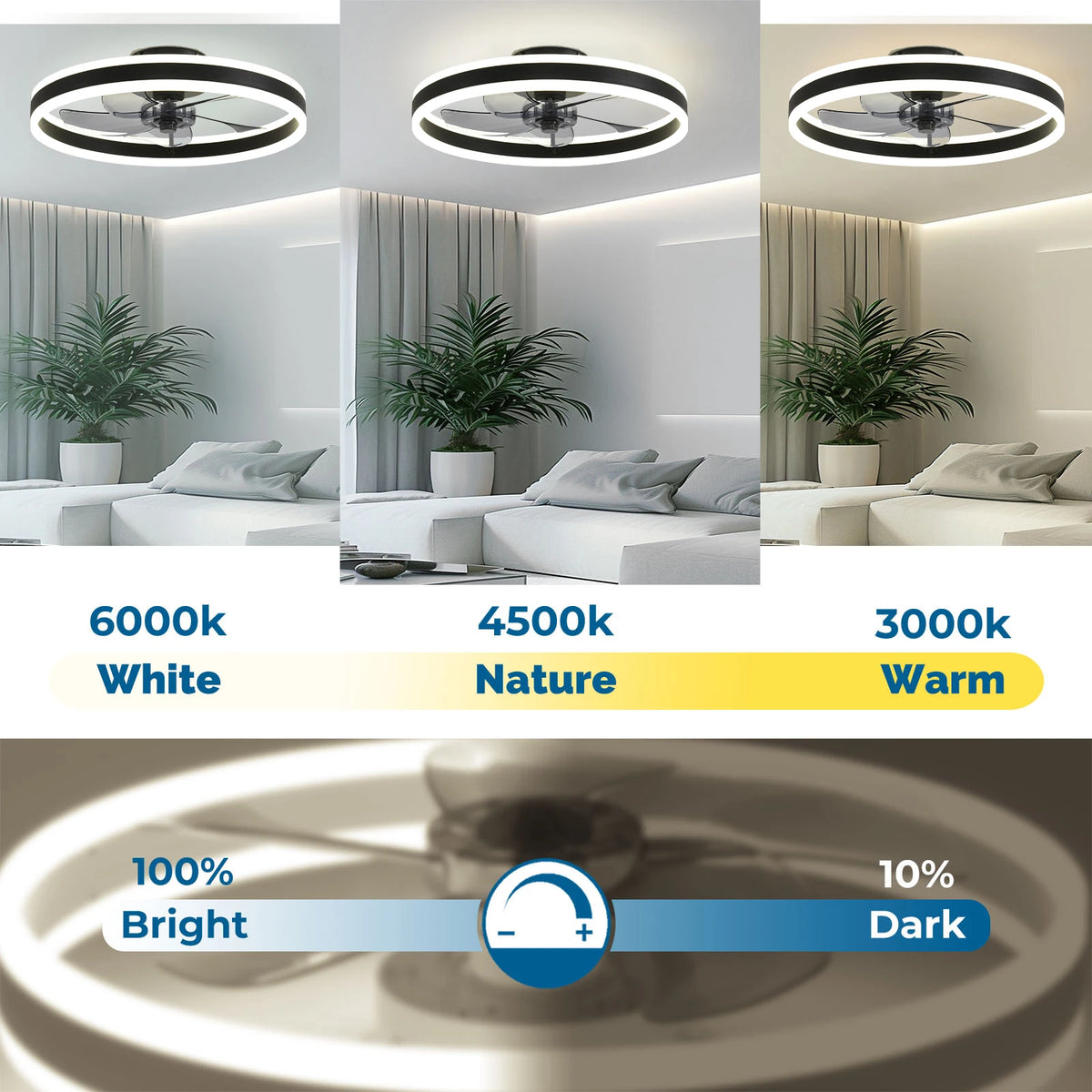 Orison Modern Indoor Ceiling Fan With Remote Control