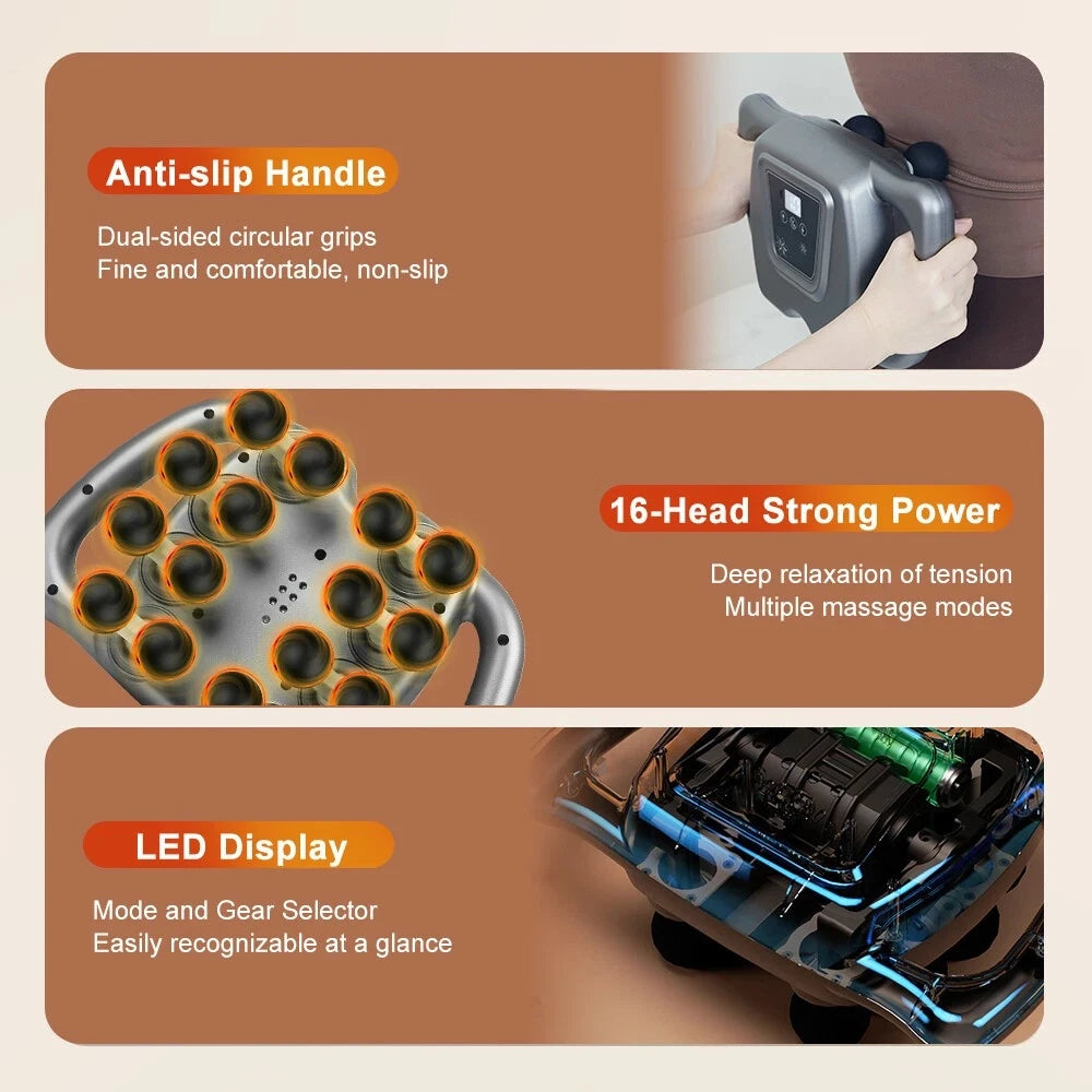 16 Speed Fascia Gun Deep Tissue Massager 99 Levels