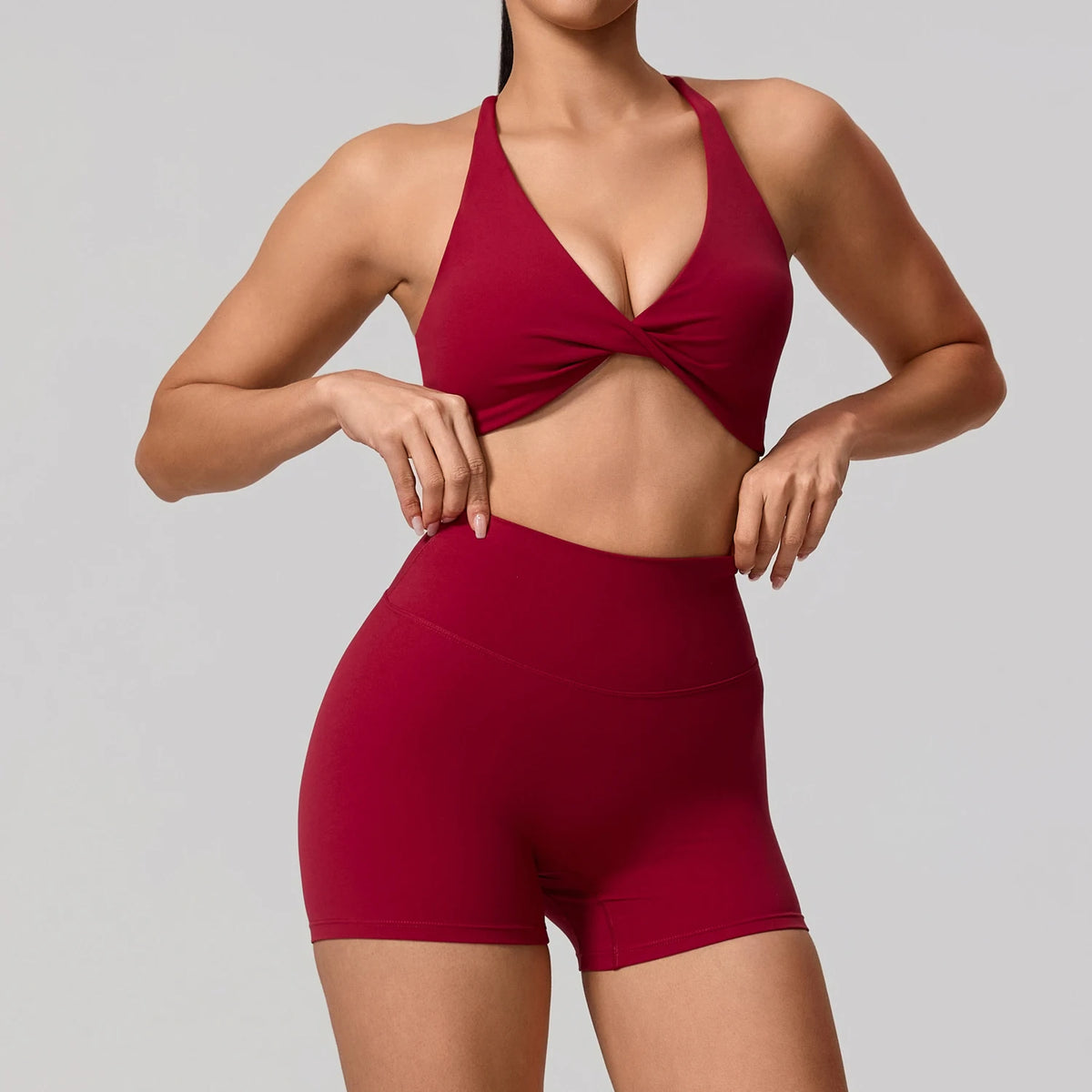 Hearuisavy Women Quick Dry Two Piece Yoga Fitness Athletic Set