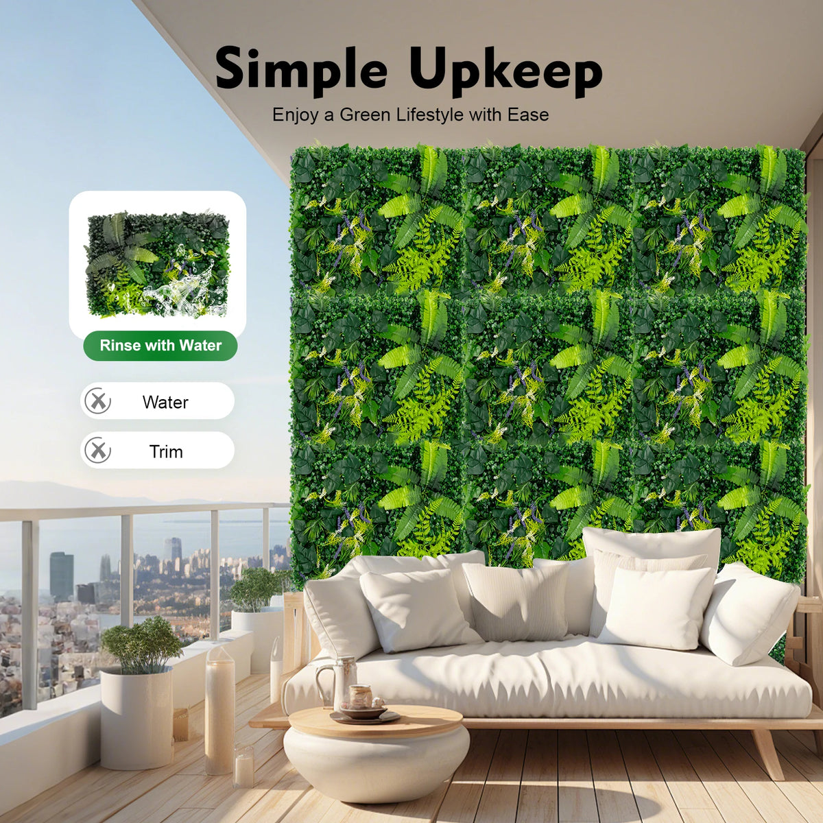 6PCS Artificial Grass Backdrop Wall Greenery For Indoor Outdoor Weddings