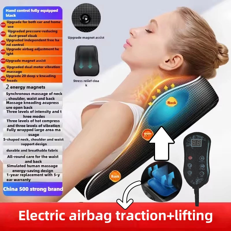 JAIYORL Electric Shiatsu Neck Massager Pillow With Heating And Vibration