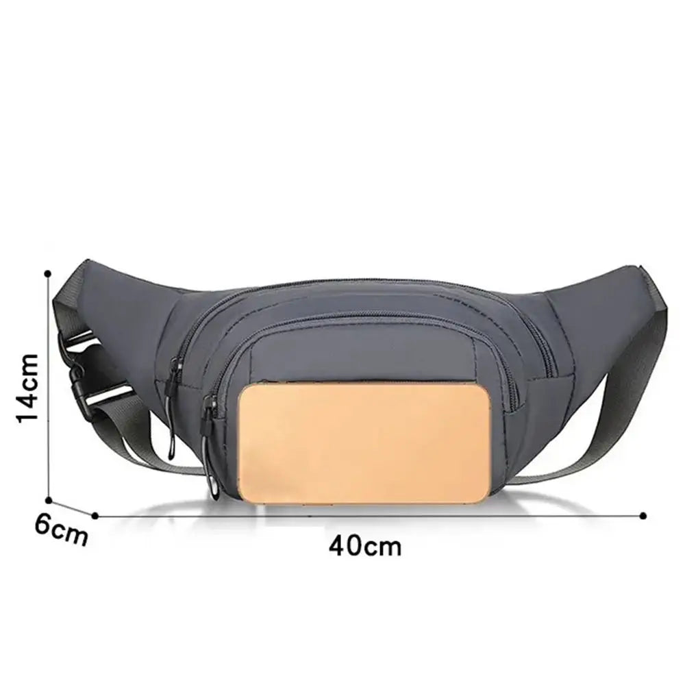 Men Nylon Anti Theft Waist Bag Large Capacity Chest Pack