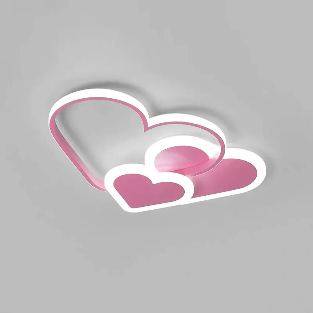 Heart Shaped LED Ceiling Lamp With Remote 36W 3000K-6000K Bedroom