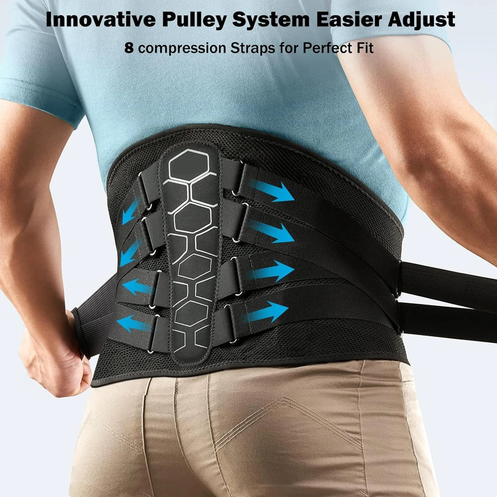 BQQQVV Breathable 3D Knit Lumbar Support Brace Belt