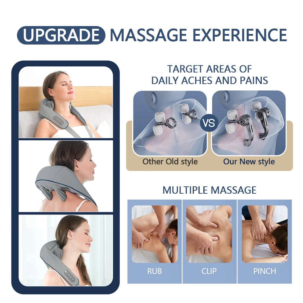 Foreverlily Wireless Neck and Shoulder Kneading Massage Shawl