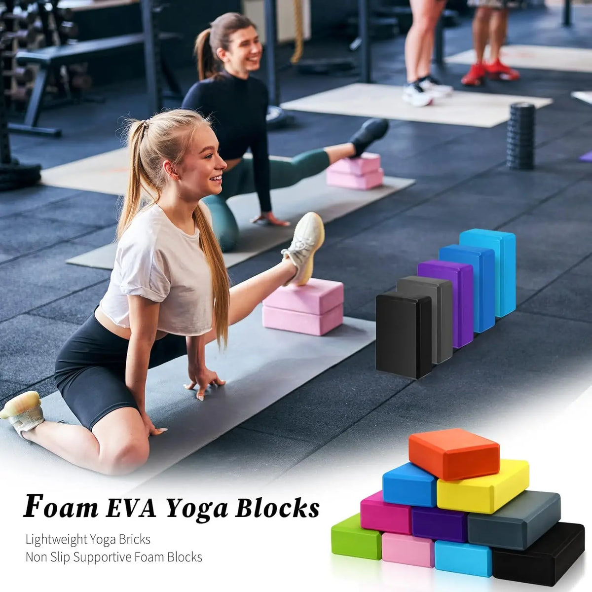 Premium EVA Foam Yoga Blocks for Pilates and Meditation