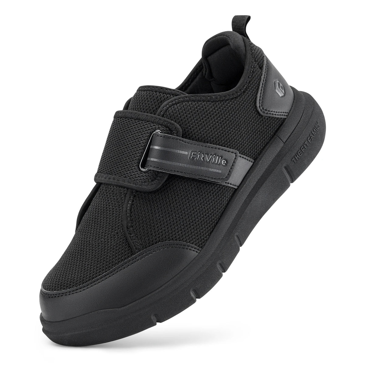 Fitville Men Diabetic Walking Shoes Extra Wide Hook Loop Neuropathy