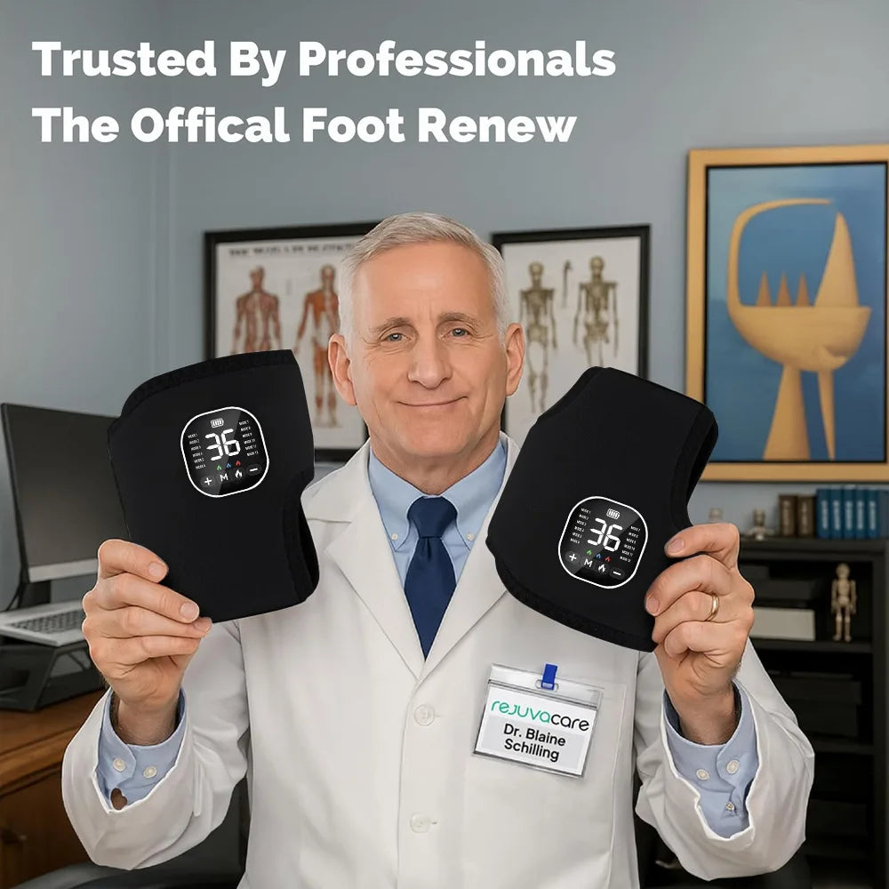 Rechargeable Heated Foot Massager With EMS Muscle Stimulator