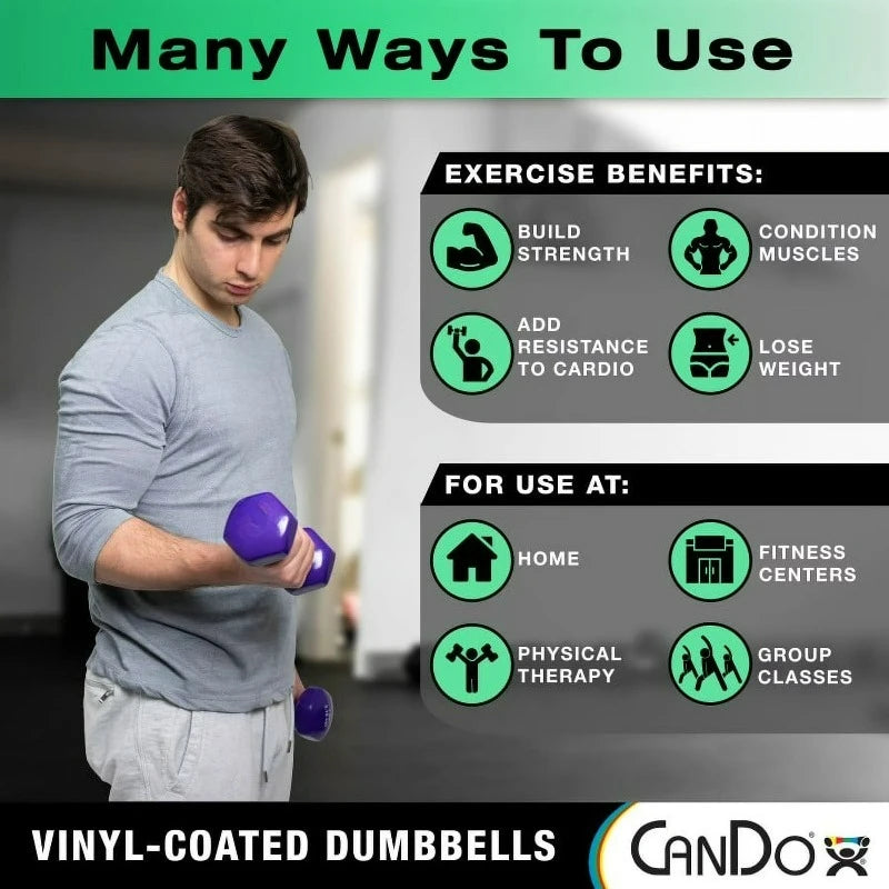 Vinyl Coated Cast Iron Dumbbell For Strength Training Fitness