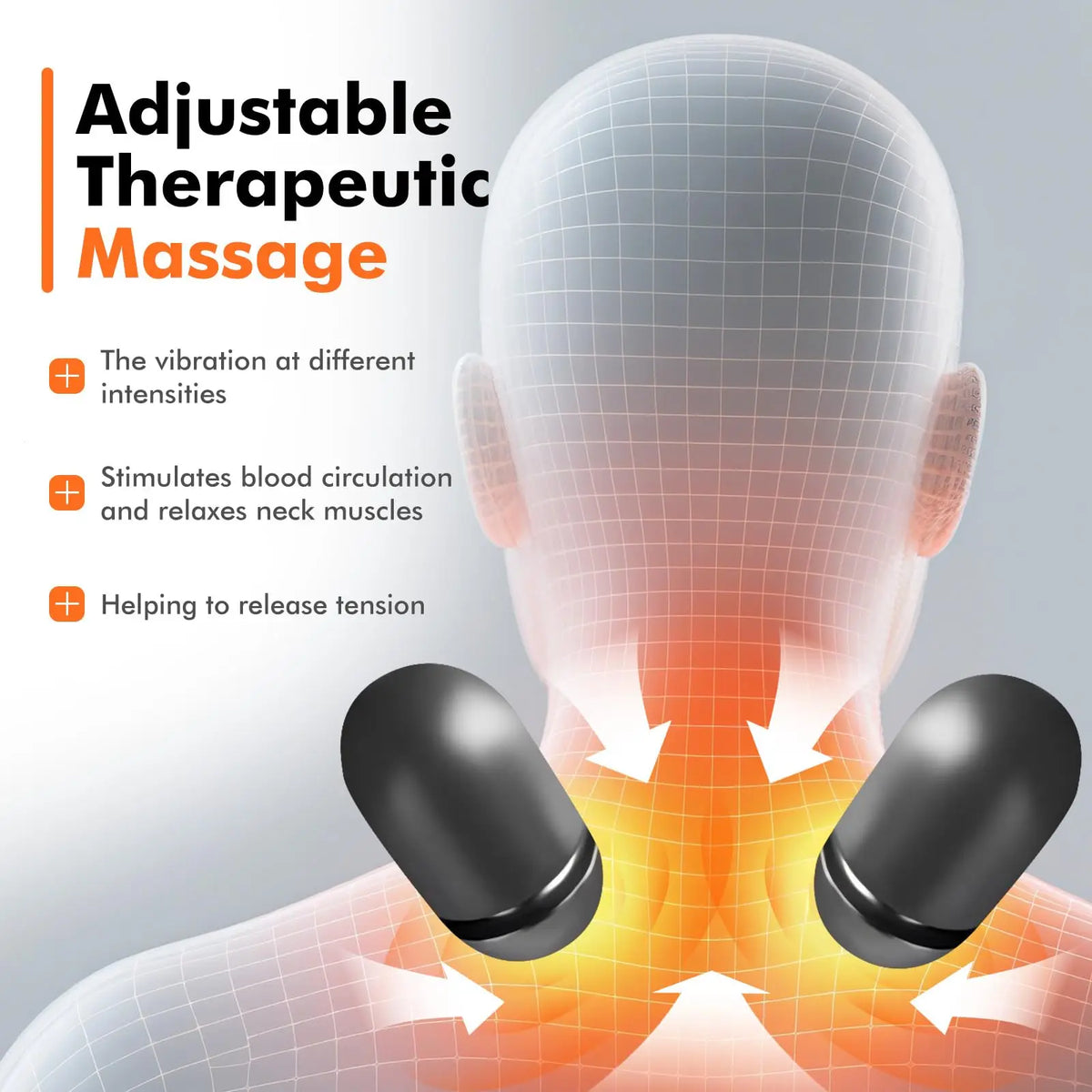 Paquin Heated Neck Massager Pillow With Traction And Shoulder Relief